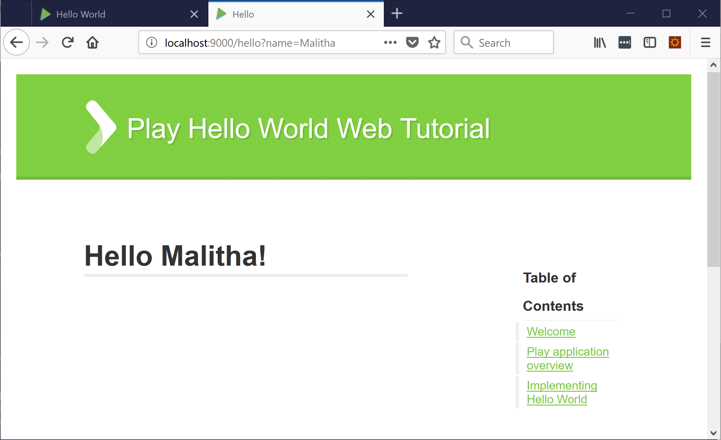 Hello Malitha